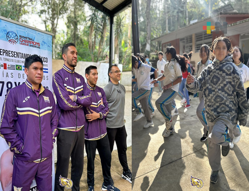 Academia Halcones de Xalapa visitó la Telesecundaria «Juan Escutia»